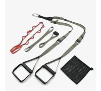 Ronyme Training Belt Cinghie Allenamento Sospensione Fasce Resistenza Kit Portatile con Maniglie Ergonomiche Antiscivolo E Cinghia Estensione Adatto per, Verde Militare