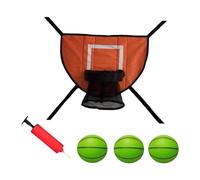 Ronyme Trampolino con Attacco per canestro da Basket con 3 Mini Palline e 1 Pompa, Facile da installare, canestro da Basket Morbido per Allenamento degli, Pallacanestro Verde