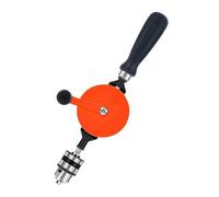 Ronyme Trapano manuale a manovella, portatile, con comoda impugnatura antiscivolo, a doppio ingranaggio per metallo acrilico in fibra di vetro, Style a