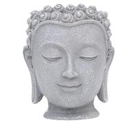 Ronyme Vaso per Fiori a Forma di Testa di Buddha, Vaso per Piante da Interno, per Fiori da Esterno, Scultura per scrivania, Ufficio, casa, centrotavola, Altezza 11.2 Cm