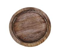 Ronyme Vassoio portacandele in legno, piatto da portata rotondo, piatto da dessert rotondo, vassoio da portata in legno per profumo, a