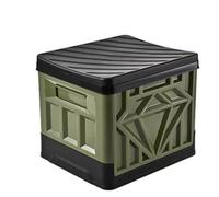 Ronyme Wc Pieghevole di Emergenza Salvaspazio Compatto, Wc Portatile con Sacco per Rifiuti, Multiuso, Attività All'aperto, Emergenze, Verde Militare