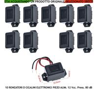Ronzatori Cicalini Elettronici 10 Pezzi Allarme Segnala Evento Anomalia Avviso