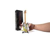 Ronzworld Guitar Gallery The Mini Axe™ Rolling Stones - Chitarra in miniatura, lingua e labbra, in legno, 25,4 cm, con espositore
