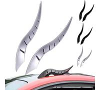 Roof Devil Horn Modification - 2025 New Car Roof Dragon Horn Modification, Universal Lovely Creative Devil 3D Horn Car Exterior Decor, Windproof&Waterproof,No-Drill Install For All Car (Silver)