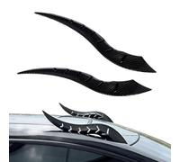 Roof Devil Horn Modification, Car Roof Dragon Horn Modification, Universal Auto Roofs Decoration, No-Drill Install, for Suv, Sedan, Hatchback(Black) (Carbon fiber)