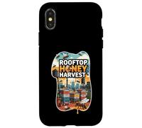 Rooftop Honey Harvest Urban Beekeeping Design Custodia per iPhone X/XS