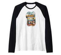 Rooftop Honey Harvest Urban Beekeeping Design Maglia con Maniche Raglan