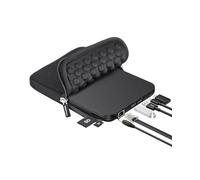 ROOFULL Lettore CD DVD esterno USB 3.0 con adattatore Ethernet, porte USB-A/C, slot per schede SD/TF, custodia per il trasporto, lettore CD DVD USB-C, masterizzatore e masterizzatore ottico per PC