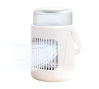 Room Air Cooler Desktop - Small Cooling Fan with Handle, Quiet 3 Speed Device | Portable Mini Tabletop Air Circulator Gadget, Space Saving Cooling Fan with LED Light for Living Room Camping Car