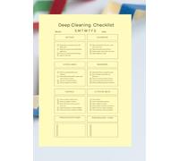 Room-by-Room Deep Cleaning Checklist for a Spotless Home: Simplify Cleaning with this Customizable Planner | Comprehensive and Easy-to-Use | 7”x10” with 122 Pages