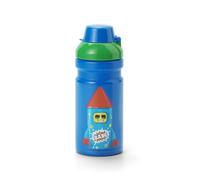 Room Copenhagen LEGO Borraccia - 390 ml - divertente e pratica borraccia per bambini con tappo coperto, borraccia sportiva, verde e blu