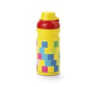Room Copenhagen LEGO Borraccia - 390 ml - divertente e pratica borraccia per bambini con tappo coperto, borraccia sportiva, rosso e giallo