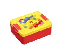 Room Copenhagen Lego - Contenitore per il pranzo con scomparti, motivo mattoni, durevole e divertente per bambini, giallo e rosso, lavabile in lavastoviglie, perfetto per preparare pasti, snack e