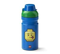 Room Copenhagen LEGO Iconic Boy Borraccia - 370 ml - Divertente e pratica borraccia per bambini con beccuccio coperto, borraccia sportiva, blu e verde