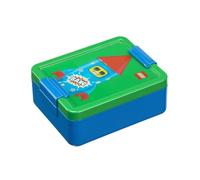 Room Copenhagen LEGO Lunch Box con scomparti - Design iconico, durevole e divertente per bambini, verde e blu, lavabile in lavastoviglie, perfetto per Meal-Prep, snack e viaggi