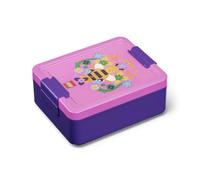 Room Copenhagen LEGO Lunch Box con scomparti - Design iconico, durevole e divertente per bambini, viola, lavabile in lavastoviglie, perfetto per Meal-Prep, snack e viaggi