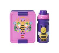 Room Copenhagen LEGO LUNCH SET - ICONIC Design, divertente e funzionale, bottiglia da 390 ml e contenitore per il pranzo per bambini e adulti, per pasti in viaggio, viola