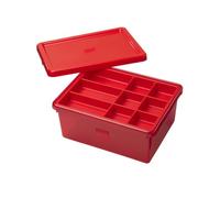 Room Copenhagen LEGO Sort & Store - Scatola portaoggetti resistente, 17,7 l, con divisori rimovibili per mattoni, mini-figure e accessori
