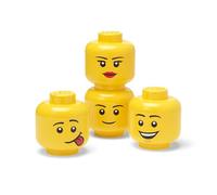 Room Copenhagen LEGO Storage Head Mini Set (4 pezzi) - Divertenti scatole impilabili con disegni unici di personaggi