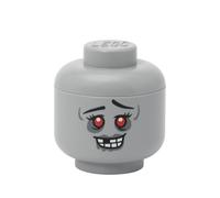 Room Copenhagen LEGO Storage Head (Small) Zombie - Scatola per giocattoli per bambini con coperchio, organizer impilabile, design impilabile e giocoso