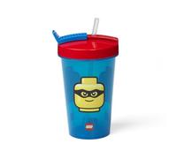 Room Copenhagen Lego-Tazza Classica con Cannuccia Iconic, Blu/Rosso, taglia unica
