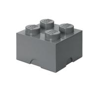 Room Copenhagen Mattoncino Lego Movie 2 a 4 Bottoncini, Contenitore impilabile, 5,7 Litri, Grigio Scuro, Plastic, One Size