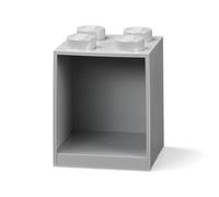 Room Copenhagen Mensola mattoncini LEGO 4 manopole, Grigio, 4 Bottoni