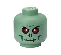 Lego Scatola di Immagazzinaggio Testa Zombie Scheletro Sabbia Verde - Grande