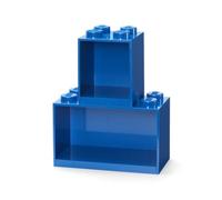 Room Copenhagen Lego Brick Shelf Set, Scaffale Impilabile, 4 Manopole + 8 Pomelli, Blu, Taglia Unica
