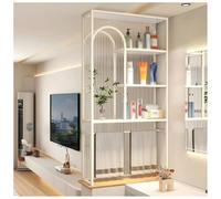 Room Divider Privacy Screen, Translucent Glass Bathroom Entryway Half-Wall Partitions, Hotel Privacy Screen, No Assembly Required(White-a,40X35X120 CM)