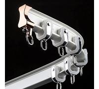 Room Divider Track, Hospital Curtain Aluminum Alloy Sliding Curtain Track with Flexible Bendable, Golden Room Divider Curtain Rod for Gazebo/Hotel/Office, Ceiling/Wall Mount, with Hooks ( Color : Ceil