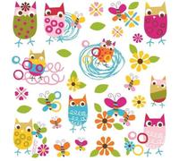 Room Mates RMD2722SCS Adesivi Murali Removibili - Gufi