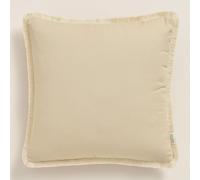 ROOM99 Boca Chica 40 x 40 cm federa decorativa per cuscino, cuscino decorativo decorativo per camera da letto, soggiorno, boho cotone beige