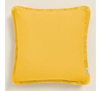 ROOM99 Boca Chica 40 x 40 cm Federa decorativa per cuscino, cuscino decorativo decorativo per camera da letto, soggiorno, cotone boho senape, 1 pezzo