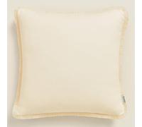 ROOM99 Boca Chica - Federa decorativa per cuscino, 50 x 50 cm, in cotone, stile bohémien, per camera da letto, soggiorno, 1 pezzo, colore: panna
