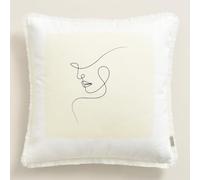 ROOM99 Bonita - Federa decorativa per cuscino da donna, in cotone, 45 x 45 cm