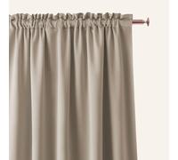 ROOM99 Tenda con nastro arricciato, Aura, 180 x 280 cm, larghezza x altezza, moderna, Curtain per soggiorno, camera da letto, beige, 1 pezzo