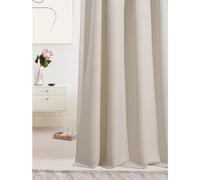 ROOM99 Tenda con nastro arricciato, Laurel, 140 x 250 cm, larghezza x altezza, oscurante, per soggiorno, camera da letto, colore beige chiaro, 1 pezzo