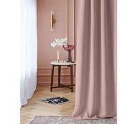 ROOM99 Tenda con nastro arricciato, Laurel, 140 x 280 cm, larghezza x altezza, oscurante, per soggiorno, camera da letto, colore: rosa cipria