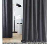 ROOM99 Tenda con occhielli, 140 x 250 cm, larghezza x altezza, oscurante, per soggiorno, camera da letto, grigio scuro, 1 pezzo