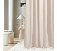ROOM99 Tenda con occhielli argentati, Aura, 140 x 260 cm, larghezza x altezza, moderna Curtain per soggiorno, camera da letto, crema chiara, 1 pezzo