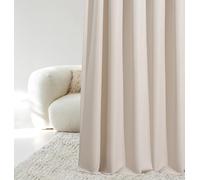 ROOM99 Tenda con occhielli argentati, Aura, 180 x 250 cm, larghezza x altezza, moderna, Curtain per soggiorno, camera da letto, beige chiaro, 1 pezzo