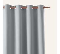 ROOM99 Tenda con occhielli argentati, Aura, 180 x 280 cm, larghezza x altezza, moderna, Curtain per soggiorno, camera da letto, grigio chiaro, 1 pezzo