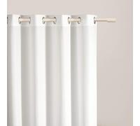 ROOM99 Tenda con occhielli argentati, Aura, 180 x 280 cm, larghezza x altezza, moderna Curtain per soggiorno, camera da letto, ecru, 1 pezzo