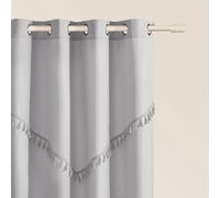 ROOM99 Tenda con occhielli argentati, Chloe, 140 x 250 cm, larghezza x altezza, moderna Curtain per soggiorno, camera da letto, grigio chiaro, 1 pezzo
