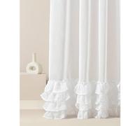 ROOM99 Tenda con occhielli Flavia 300 x 250 cm larghezza x altezza soggiorno trasparente moderna tenda soggiorno camera da letto bianco volant 1 pezzo