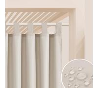 ROOM99 Tenda da esterno con passanti, 155 x 200 cm di larghezza x altezza, per esterni, impermeabile, frangivista, per giardino, antivento, beige chiaro