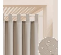 ROOM99 Tenda da esterno con passanti, 155 x 200 cm, larghezza x altezza, per esterni, impermeabile, protezione solare, da giardino, antivento, beige