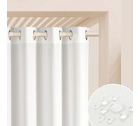 ROOM99 Tenda da giardino con occhielli, 155 x 250 cm, larghezza x altezza, per esterni, resistente alle intemperie, impermeabile, protezione solare, da giardino, antivento, ecru